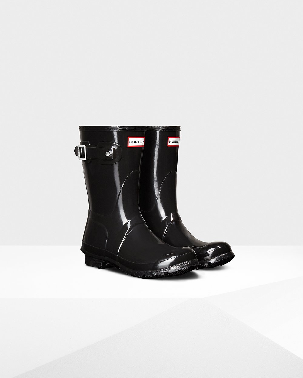 Galochas Curtas Hunter Feminina Pretas - Original Gloss - 02ZCVASGR